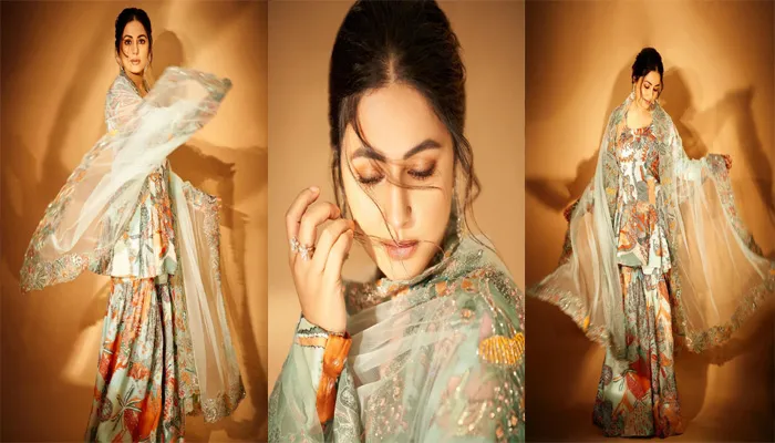 Hina Khan Photos: छोटे पर्दे की बहू ने शरारे में ढाया कहर, दिए किलर पोज