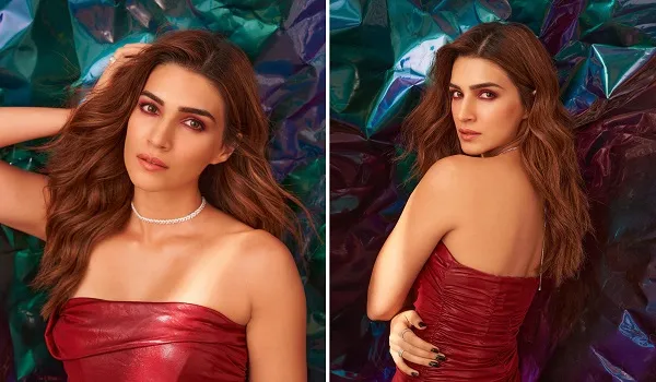 Kriti Sanon Photos : रेड वाइन शॉर्ट ड्रेस में कृति सेनन ने फ्लॉन्ट किया कर्वी फिगर, अदाओं पर मर मिटे फैंस