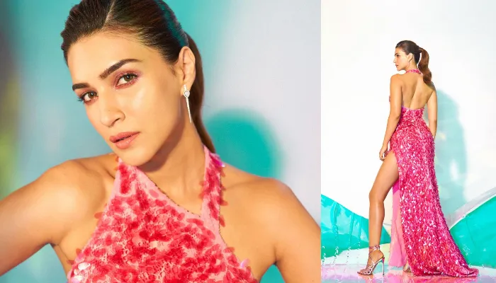 Kriti Sanon Photos: हाई स्लिट गाउन में कृति ने ढाया कहर, पिंक ड्रेस में दिखाया जलवा