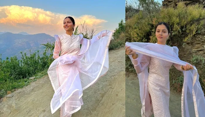 Rubina Dilaik Photos: देसी अंदाज में पहाड़ों की रानी बनीं छोटे पर्दे की बहू, हसीन वादियों में दिखा गजब का अंदाज