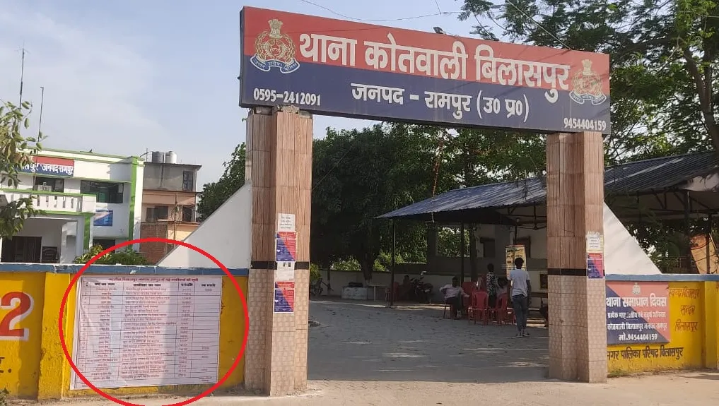 रामपुर : दीवारों पर चस्पा की गई बड़े बकायेदारों की सूची