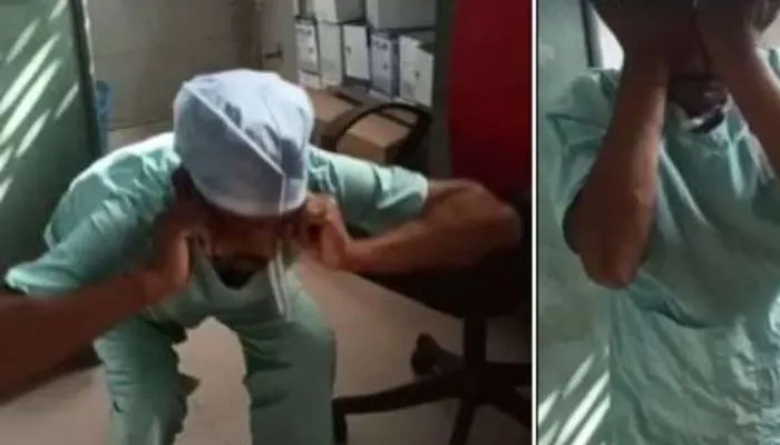 लखनऊ: केजीएमयू में स्वास्थ्यकर्मी से बंद कमरे में कराया गया उठक-बैठक! वीडियो वायरल