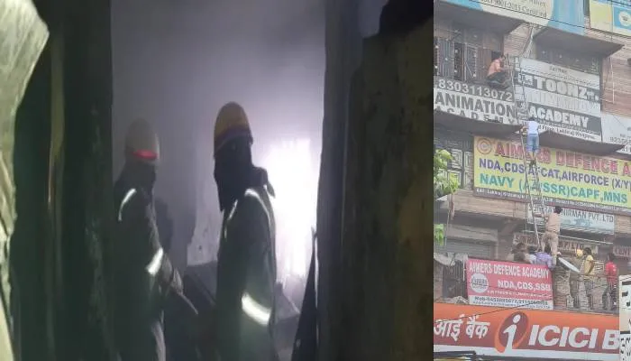 लखनऊ: सिक्योरिटी एजेंसी के स्टोर रूम में लगी भीषण आग, छह लोग किये गये रेस्क्यू
