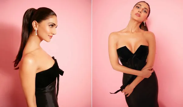 Vaani Kapoor Photos : ब्लैक ड्रेस में वाणी कपूर ने फ्लॉन्ट किया कर्वी फिगर, दिए किलर पोज