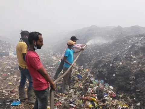 हल्द्वानी: उत्तर पश्चिम हवा ने ट्रंचिंग ग्राउंड के धुएं को और खतरनाक बनाया, वैज्ञानिकों ने चेताया