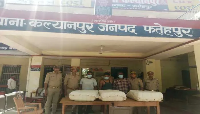 फतेहपुर : तीन बोरियों में छिपाकर ओडिशा से जहानाबाद ले जा रहे थे गांजा,तीन आरोपित गिरफ्तार