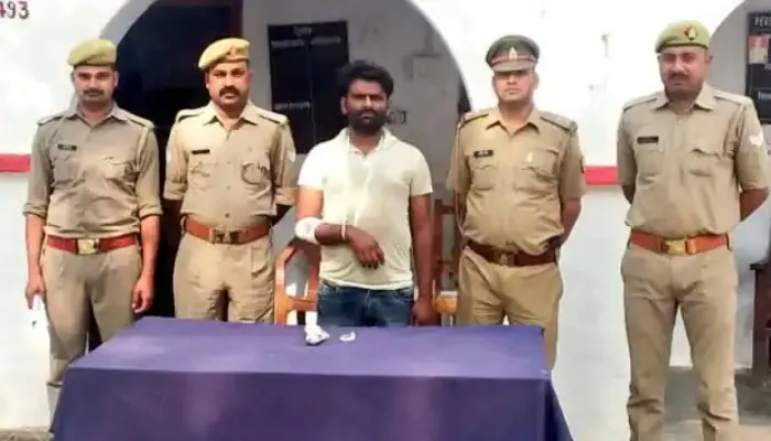 गोंडा: पुलिस मुठभेड़ में 25 हजार के इनामी पशु तस्कर को लगी गोली, हुआ गिरफ्तार