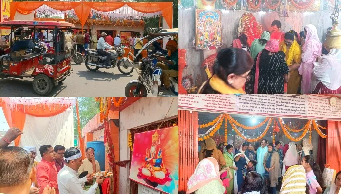 बहराइच: जिला अस्पताल स्थित राणी सती मंदिर में धूमधाम से मनाई गई झूलेलाल जयंती