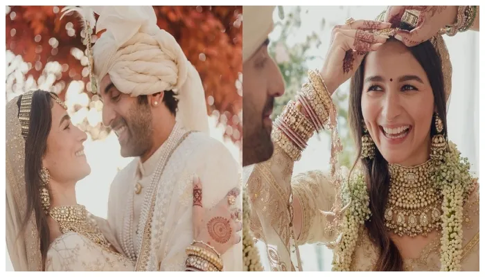 शादी के बाद सामने आई रणबीर-आलिया की पहली तस्वीर, रणबीर ने आलिया को किया Kiss