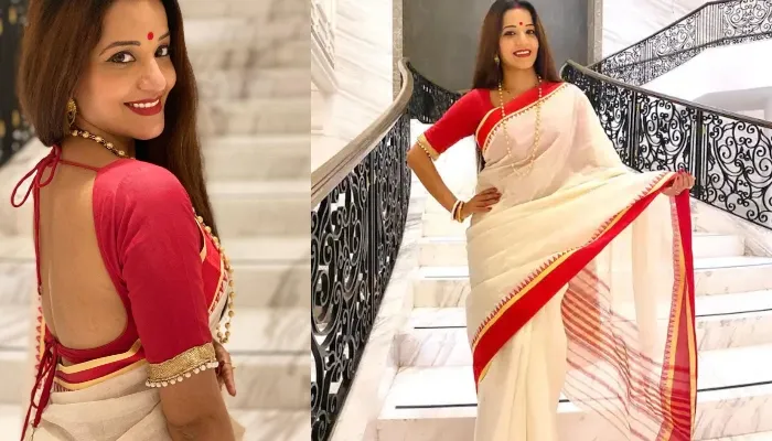 Monalisa Photos: ट्रेडिशनल बंगाली लुक में एक्ट्रेस ढा रहीं कहर, जीता फैंस का दिल