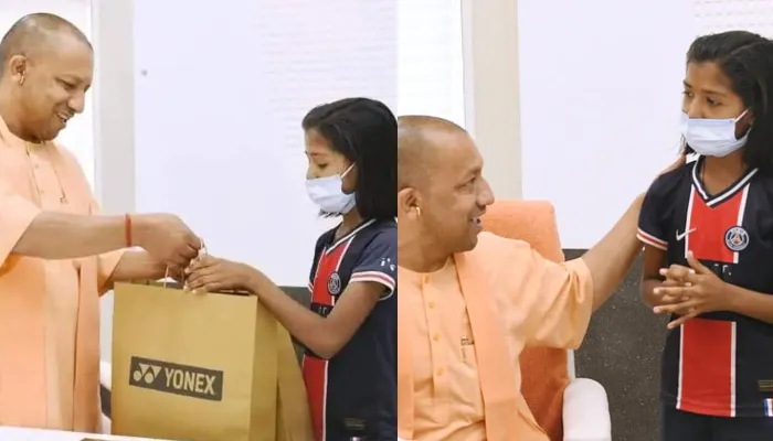 प्रयागराज की एथलीट काजल निषाद को CM योगी ने किया सम्मानित, सीएम ने नया मुकाम हासिल करने के लिये किया प्रेरित