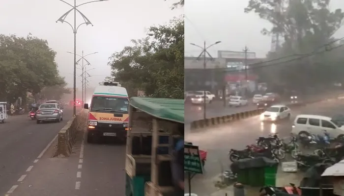 बाराबंकी: भीषण आंधी पानी से मौसम का बदला मिजाज, दिन में ही हुआ रात का एहसास