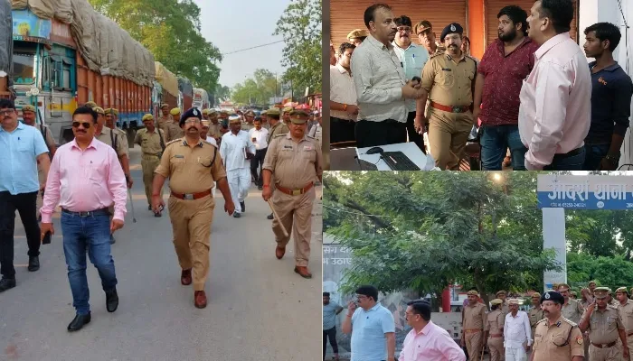 बहराइच: भारत-नेपाल सीमा का डीएम और एसपी ने किया पैदल भ्रमण, कस्टम और थाने का किया निरीक्षण