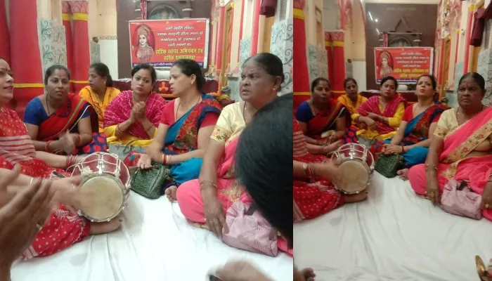 बहराइच: सीता नवमी उत्सव पर महिलाओं ने भजनों की लगाई झड़ी, पंचायती मंदिर में हुई पूजा अर्चना