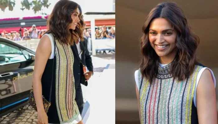 दीपिका पादुकोण का Cannes 2022 से फर्स्ट लुक OUT, शॉर्ट शिमरी ड्रेस में ढाया कहर
