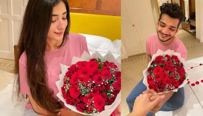 Lock Upp विनर Munawar Faruqui ने रोमांटिक अंदाज में सेलिब्रेट किया गर्लफ्रेंड Nazil का बर्थडे, देखें PHOTOS