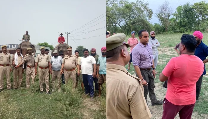 बहराइच: खुटेहना में कई दिनों से तेंदुआ दे रहा दस्तक, भगाने के लिए कांबिंग में लगी जयमाला और चंपाकली