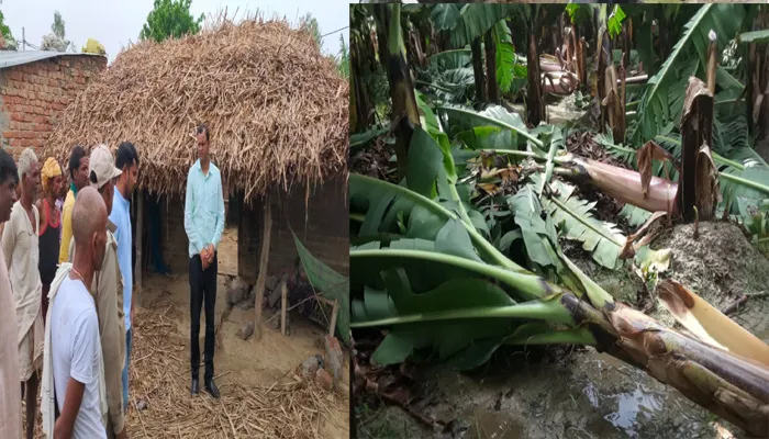 बहराइच: आंधी पानी से मची तबाही, दीवार के नीचे दबकर बुजुर्ग की मौत