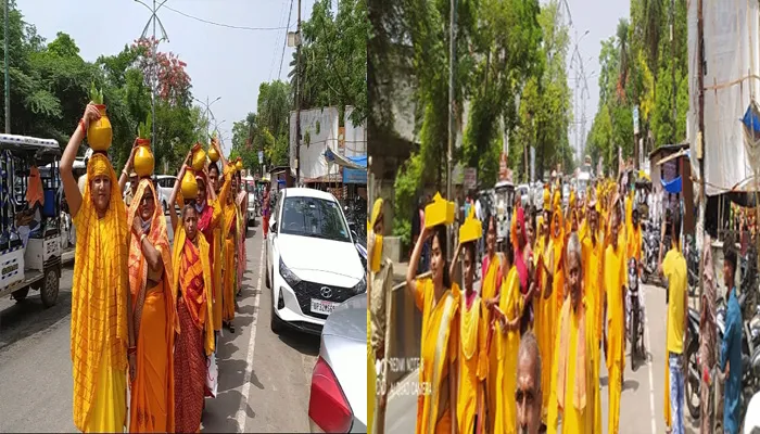 बाराबंकी: भव्य कलश यात्रा के साथ प्रारंभ हुआ 108 कुंडीय गायत्री महायज्ञ