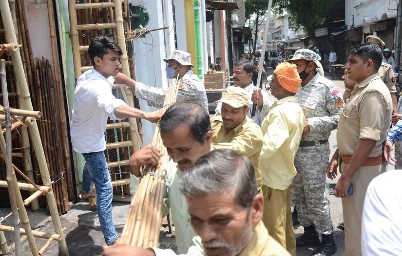 बरेली: कुतुबखाना से बांसमंडी तक हटाया गया अतिक्रमण