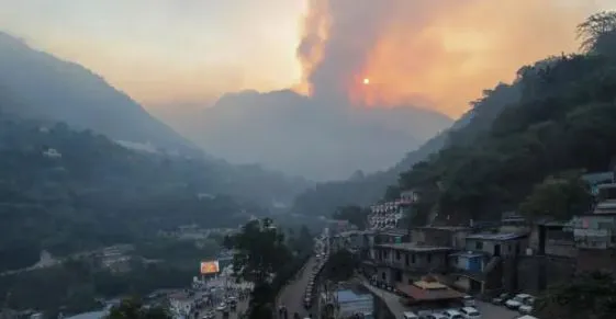 जम्मू-कश्मीर के जंगलों में भीषण आग, LOC पर फट रहीं बारूदी सुरंगें