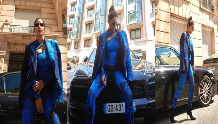 Cannes 2022: Blue Stylish Jumpsuit में Hina Khan ने दिखाया स्वैग, बॉस लेडी ने दिए किलर पोज