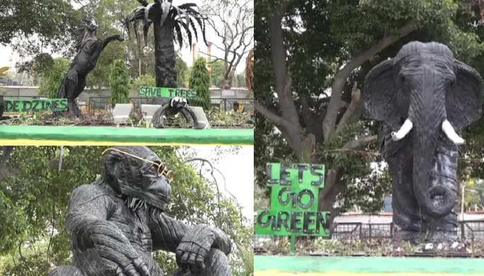 कानपुर: एनिमल किंगडम थीम पार्क में हुआ परिवर्तित, बच्चों को रिझाएंगे टायर के बने जानवर