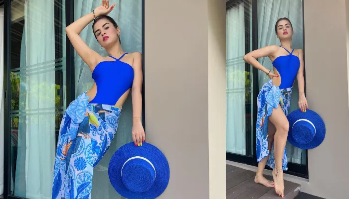 ब्लू स्विमसूट में Avneet Kaur  ने दिखाया ग्लैमरस अंदाज, एक्ट्रेस बिखेर रहीं जलवे, देखें फोटो