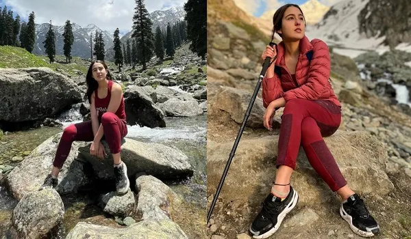 बर्फीली पहाड़ियों के बीच ट्रेकिंग करती दिखीं सारा अली खान, खुद को बताया ‘कश्मीर की कली’