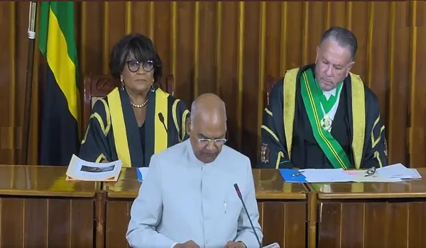 राष्ट्रपति रामनाथ कोविंद ने कहा- जमैका के साथ साझीदारी और सहयोग के लिए तैयार है भारत