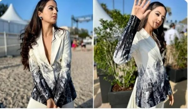 Cannes 2022: हेली शाह ने पैंटसूट में दिए ग्लैमरस पोज, लेटेस्ट फोटोज देखकर कहेंगे WOW
