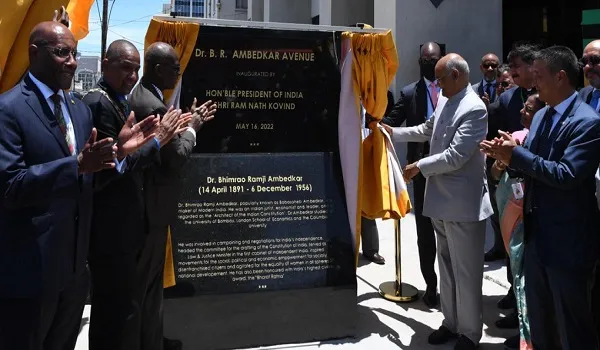 राष्ट्रपति कोविंद ने जमैका की राजधानी में आंबेडकर के नाम पर बनी एक सड़क का किया उद्घाटन