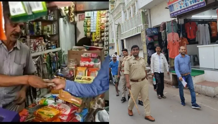 बहराइच: अधिकारियों ने दुकानों पर की छापेमारी, 20 किलो पॉलीथिन जब्त, हजारों का लगाया जुर्माना
