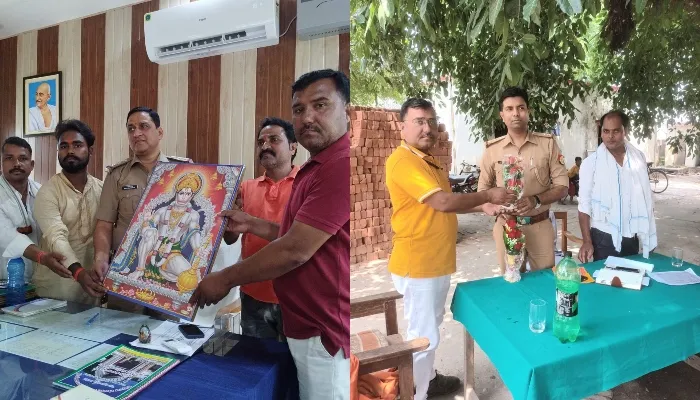 बहराइच: नवागंतुक थानाध्यक्षों से विहिप ने की मुलाकात, क्षेत्र की समस्याओं से कराया अवगत