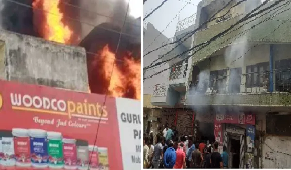 मुरादाबाद : केमिकल गोदाम में लगी भीषण आग, करोड़ों रुपये के नुकसान की आशंका