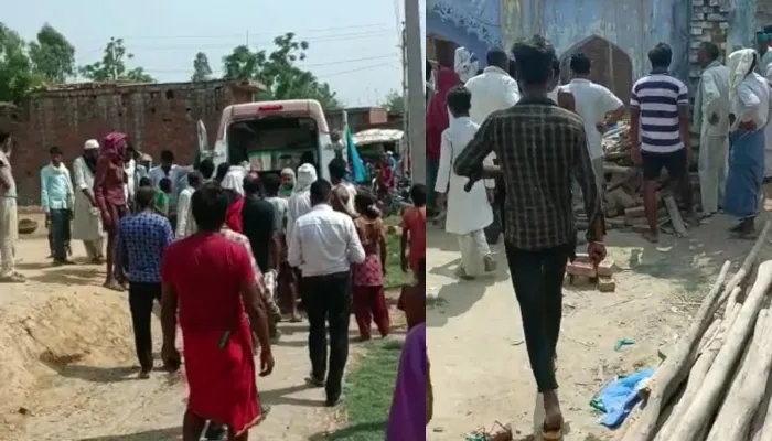 बहराइच: नमाजियों पर गिरी मस्जिद की छत, एक की मौत, नौ घायल