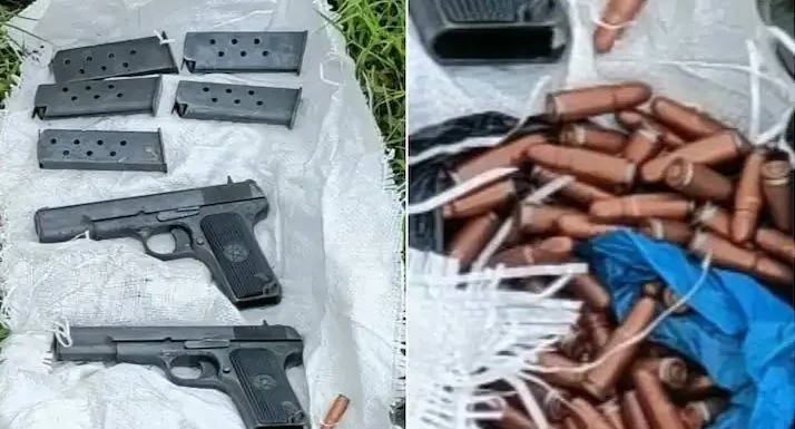 जम्मू कश्मीर के सांबा जिले में जंग लगे हथियार और गोला बारूद बरामद