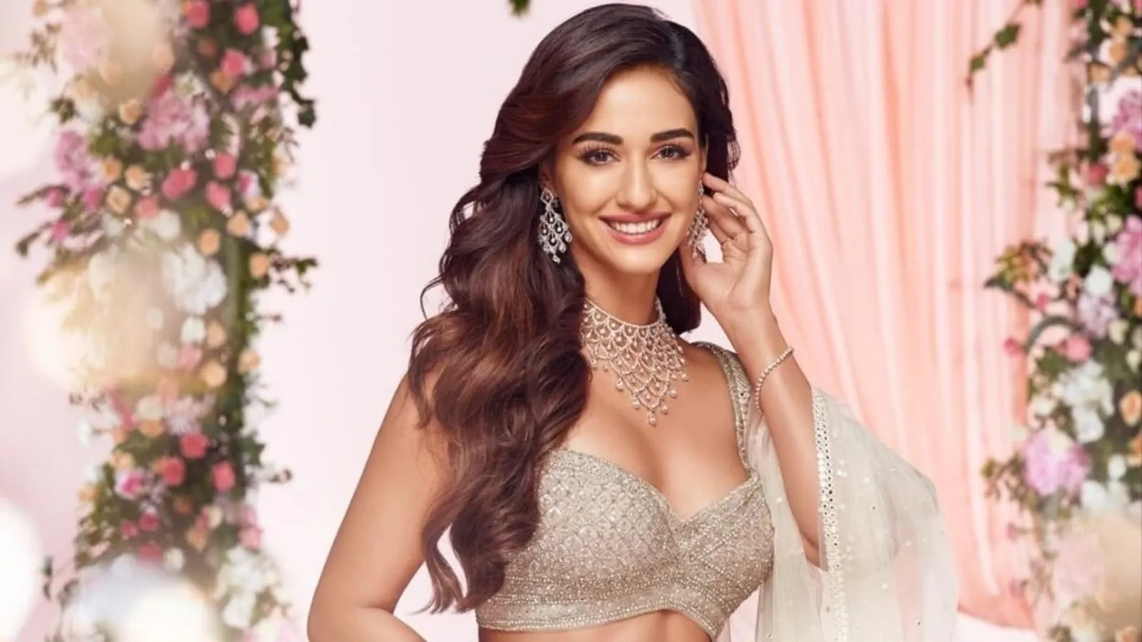 Disha Patani in ivory bralette and lehenga gives the most stunning bridesmaid look | Fashion Trends - Hindustan Times
