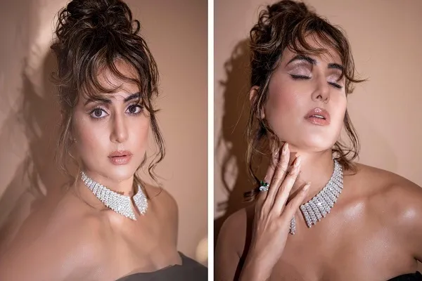 Hina Khan Photos : ब्लैक ऑफ शोल्डर गाउन में कमाल लग रही हैं हिना खान, तस्वीरें छुड़ा देंगी आपके पसीने