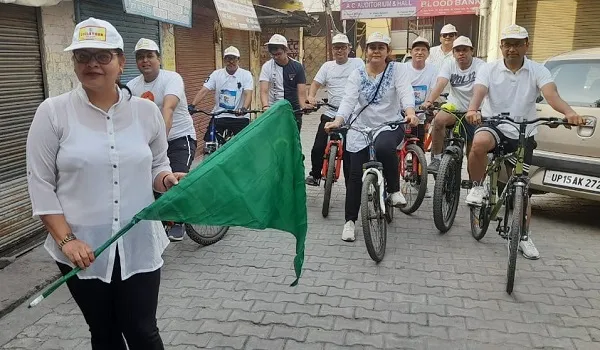 मुरादाबाद : विश्व पर्यावरण दिवस पर निजी चिकित्सकों ने निकाली साइकिल रैली, सेहत फिट रखने का दिया संदेश