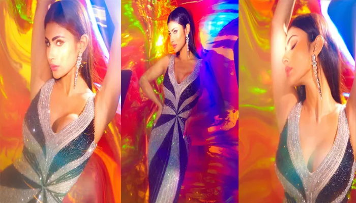 Sequin gown dress में Mouni Roy ने शो किया कर्वी फिगर, PhotoShoot में दिए कातिलाना पोज