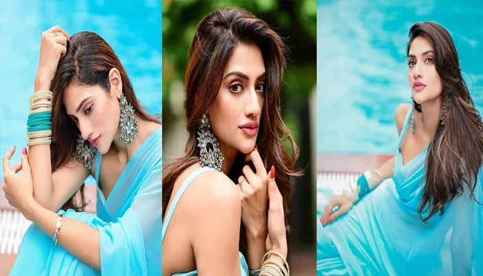 बंगाली एक्ट्रेस Nusrat Jahan ने इंडियन वियर में ढाया कहर, फैंस की थमी सांसे