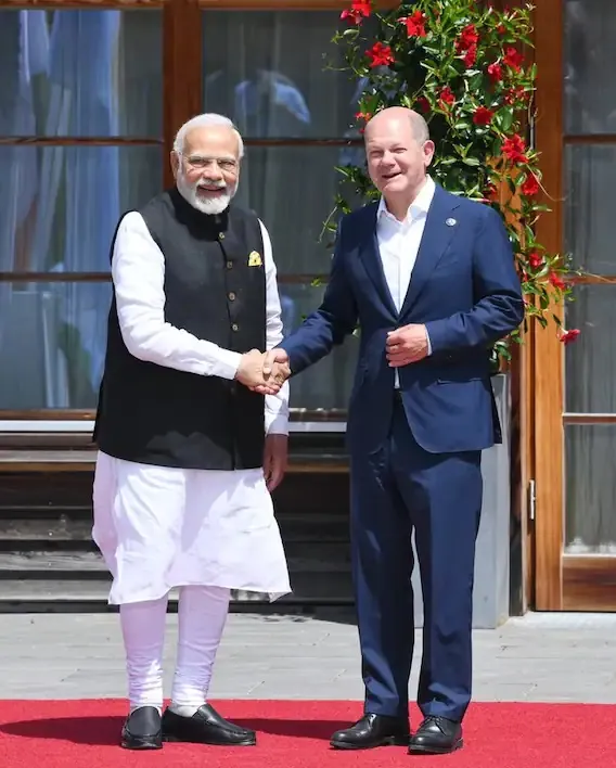 पीएम नरेंद्र मोदी जर्मन चांसलर ओलाफ स्कोल्ज