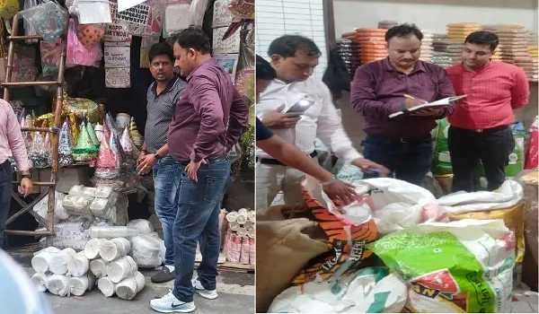 मुरादाबाद: निगम की टीम ने चलाया पॉलीथिन व थर्माकोल के विरुद्ध अभियान, वसूला 45000 रुपए जुर्माना