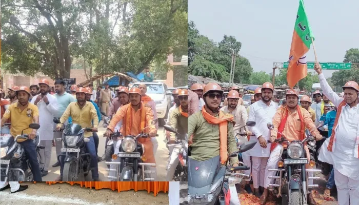 बाराबंकी: भाजयुमो ने बाइक रैली निकाल कर गिनाई मोदी सरकार की उपलब्धियां