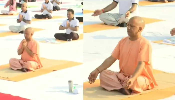 अंतर्राष्ट्रीय योग दिवस : सीएम योगी ने दिया निरोग रहने का मंत्र, राजभवन में किया योगाभ्यास