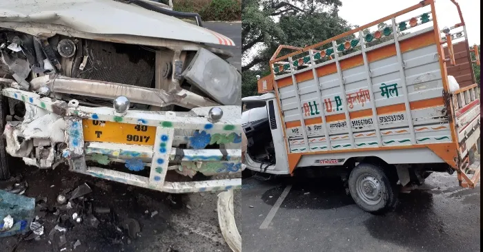 बहराइच: हाईवे पर भिड़े वाहन, लगा जाम, चालक समेत दो घायल