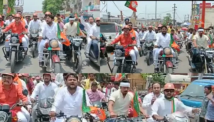 बहराइच: केंद्र सरकार के आठ वर्ष पूरा होने पर जिलाध्यक्ष ने दिखाई हरी झंडी