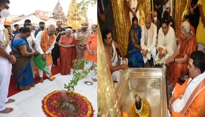 वाराणसी : राष्ट्रपति ने काशी में किया बाबा विश्वनाथ का दुग्धाभिषेक
