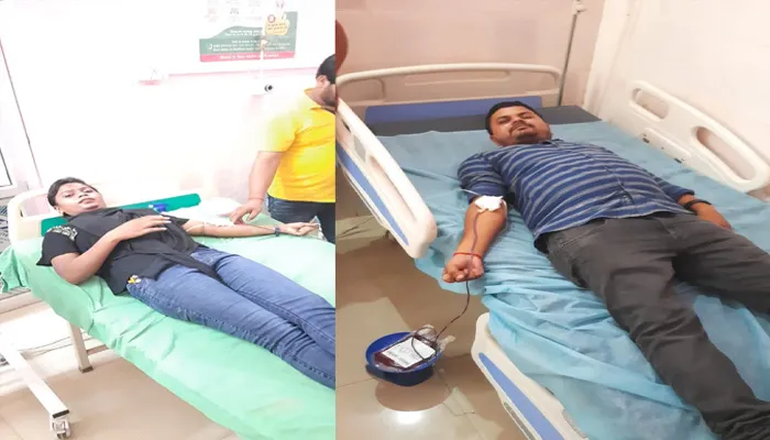 बहराइच: रक्तदान शिविर में 37 लोगों ने किया रक्तदान, CHC में लगा कैंप